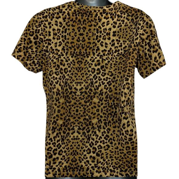 Fiorucci Graphic Tee Leopard Print Cherubs Angels T-Shirt Top Womens Size Medium - Picture 8 of 9